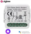 Умное реле Zigbee на 2 канала без нуля 10-100W, работает с Алисой