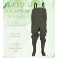 Сапоги высокие, вейдерсы из плотной полиэфирной ткани, водонепроницаемые для рыбалки, размер 39