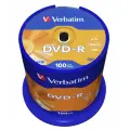 Диск Verbatim DVD-R 4,7 GB 16x CB/100 (43549)