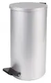 Урна-ведро для мусора с педалью, усиленное, титан, 40 литров, серая, оцинкованная сталь