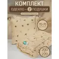 Комплект Бархан 2 подушки 70х70 см. и одеяло всесезонное, облегченное 200х220 см