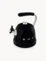 Чайник Smeg WKF01BL со свистком, Черный, Глянцевый, Стиль 50-х, 2.3 л