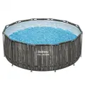 Каркасный бассейн 561PZ Bestway Steel Pro Max - Grey Wood 366*122 см, фильтр-насос, лестница, Bestway, 561PZ