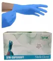 Перчатки нитриловые 24 см смотровые нестерильные голубые размер M, SFM-SUPERSOFT 100 пар