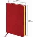 Упаковка 2 шт. Ежедневник недатированный А5 138х213 мм BRAUBERG Iguana под кожу, 160 л, красный, 125092