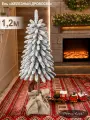 Елка искусственная заснеженная ПВХ на высокой ножке 120 см Поезд Ёлок