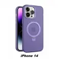 Чехол для iPhone 14 с MagSafe и кольцом подставкой, цвет фиолетовый матовый
