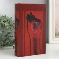 Шкатулка книга-сейф Фига , дерево и искусственная кожа, с замком, 21 13 5 см