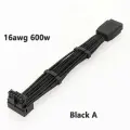 12VHPWR удлинитель с угловым адаптером 90 градусов PCIe 5.0 черный тип А