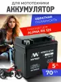 Аккумулятор на для мотоцикла ALPHA RX 125 12v 5ah AGM
