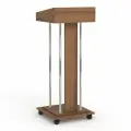 Трибуна передвижная Westcom Диктор №4, орех, высота 127см, ширина/глубина 50см