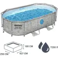 Каркасный бассейн Power Steel Swim Vista 427х250х100 см, 7250 л, (полный комплект), Bestway, арт. QW56714