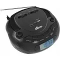 Магнитола RITMIX RBB-030BT black-silver, FM/AV/SW1/SW2, Bluetooth, USB, SD, AUX, встроенный аккумулятор