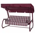 Качели садовые Удачная Мебель Борнео, антрацитно-винного цвета, для 3 человек, 3 места