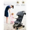 Прогулочная коляска Pituso Mini, ультра легкая, подходит для ручной клади, цвет графитовый