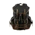 Рюкзак Канзас, ретро-стиль, черный, подходит для города, для альпинизма