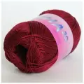 Пряжа Anna 20 Seam цвет 535 бордо, 10шт*(330м/50г), 100% мерсеризованный длинноволокнистый хлопок