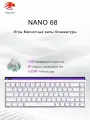 Игровая клавиатура MADLIONS Nano 68, проводная механическая с RGB-подсветкой, британская раскладка, 68 клавиш, белая