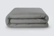 Пододеяльник на молнии однотонный Моноспейс (аналог икеа), Антрацит, Евро, 200x220, 100% хлопок, сатин, Ecotex