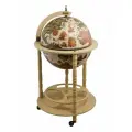 Глобус-бар напольный Карта Мира, d42см (слоновая кость)