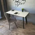 Письменный стол/ Лофт, цвет столешницы Белый, 120*60 см. Ножки ник черные