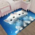 Коврик для детской 120х160 см, Ковер безворсовый Милые котики