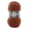 Пряжа ALIZE SUPERLANA MIDI, терракот - 597, 25% шерсть, 75% акрил, 5 мотков, 100 г, 170 м.