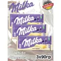 Шоколад Milka White Chocolate, 3 шт по 90г
