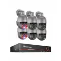 Комплект видеонаблюдения Techage, 8MP, 8 каналов, 6 IP-камер, PoE