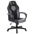 Кресло игровое Zombie GAME 17, черный/серый , эко. кожа крестовина пластик
