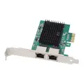 Гигабитная сетевая карта PCIe RTL8125B, двухпортовый высокоскоростной Ethernet-адаптер 2,5G PCI Express для настольных ПК