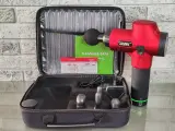 Массажный пистолет. Перкуссионный ударный массажёр. Красно-чёрный.