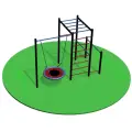 Спортивная площадка Workout74, турник, брусья, качели гнездо, металл, 220см, нагрузка 350кг