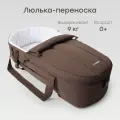 92023, Люлька-переноска для новорожденных Happy Baby CARRY, для коляски, с креплением фастекс, темно-коричневая