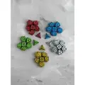 Кости игральные, дайсы, кубики для DnD (ДнД) Набор из 5 цветов