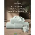 PRIME PRIVE Набор банных полотенец Ларс махровые, хлопок, 50x100 + 70x140, мятный, 2 шт