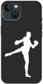 Силиконовый чехол на Apple iPhone 13 / Эпл Айфон 13 с рисунком Kickboxing W Soft Touch черный