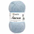 Пряжа Astra Premium Ласка, 100 гр 370 м, 70% полиэстер, 20% акрил, 10% нейлон, 510 светло-голубой, 3 шт