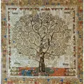Гобелен, гобелен без рамы с люрексом Густав Климт Древо жизни /45х45 см