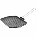 Сковорода-гриль прямоуг; чугун, тефлон, H=1, L=30/19, B=22см; черный