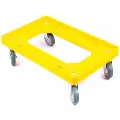 Тележка для транспортировки пластиковых ящиков 600х400, 4 резиновых колеса 100 мм