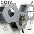 Полка для кошек настенная на стену Котомото / настенный игровой комплекс для кошек