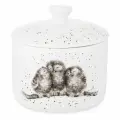 Банка для хранения с крышкой Royal Worcester Забавная фауна Совы 9,5х10 см, фарфор костяной