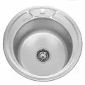 Мойка кухонная врезная из нержавеющей стали круглая 49 см. SKL 490 ECO 0.6/160 1P полированная