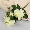 Цветок искусственный Poetry in flowers Георгин садовый галант 11х61 см, белый