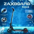 Детский электросамокат для школы, садика ZAXBOARD Kids V5 AQUA черный с аквазащитой, до 15км/ч, подсветка, амортизаторы