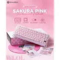 GravaStar Mercury K1 75% розовая беспроводная, механическая игровая клавиатура из алюминиевого сплава в форме экзоскелета, прокладка для горячей замены разъема, линейные переключатели, RGB-подсветка
