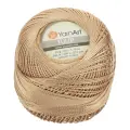 Пряжа YarnArt Tulip переливающаяся для вязания летних вещей микрофибра 50 г 250 м 428 табак 6 мотков