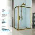 Душевой уголок GWMPKB019R 100x120 см, цвет фурнитуры бронзовый, стекло бесцветное закаленное 6 мм