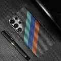 Чехол для Samsung S25 Ultra с MAGSAFE из ударопрочного пластика под карбон Luxo цветной